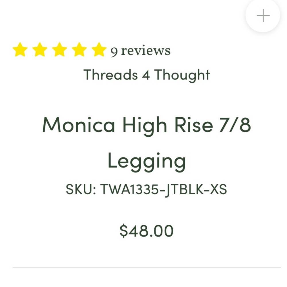 Threads 4 Thought Monica hi-rise 7/8 leggings. Size XL. - Picture 3 of 11